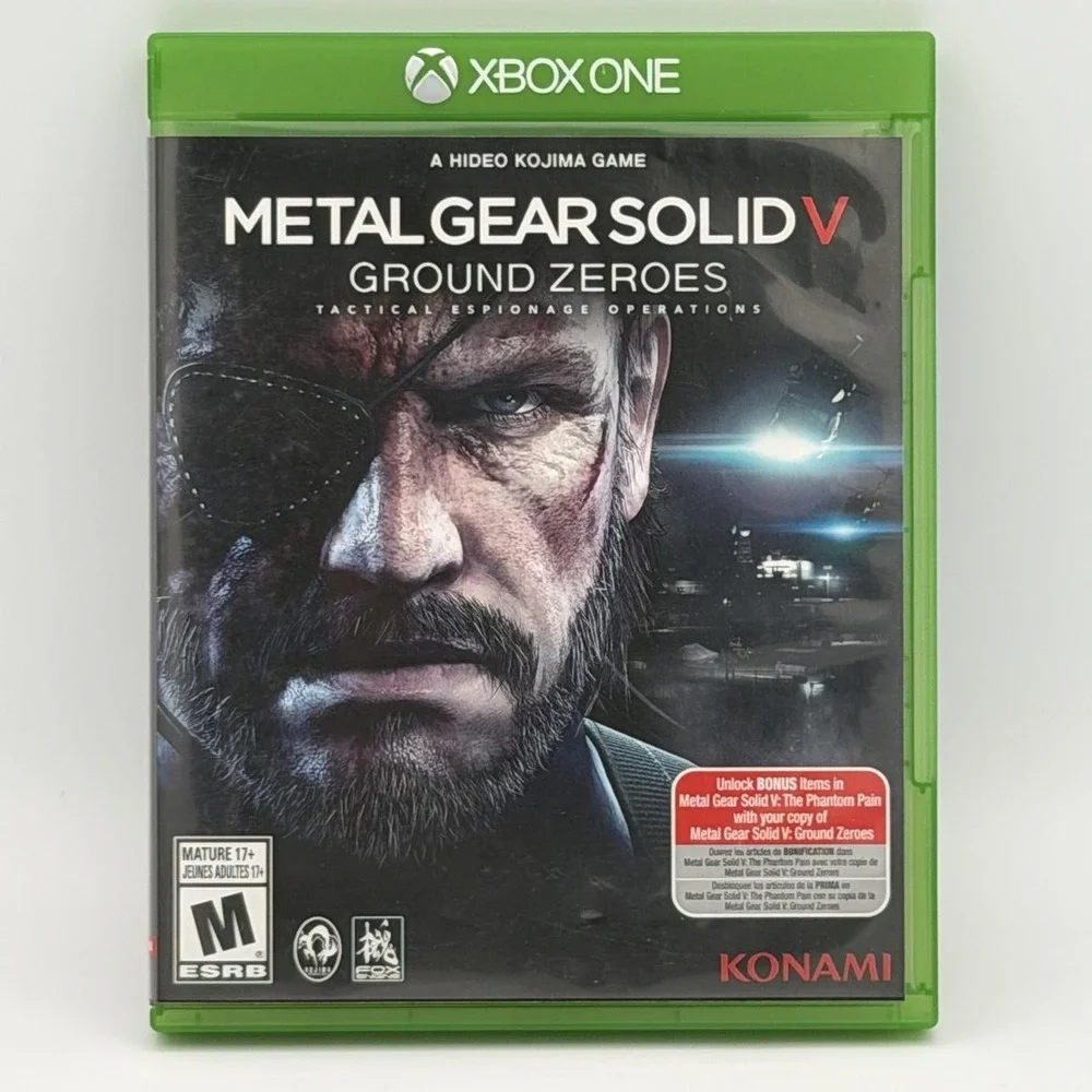 Metal Gear Solid V Ground Zeroes Xbox One Complete CIB Konami M USA NTSC-U/C